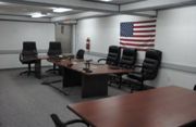 Hearing room where Guantanamo captive's annual Administrative Review Board hearings convened for captives whose Combatant Status Review Tribunal had already determined they were an "enemy combatant".[2]
